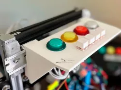 Din Rail mount for Adafruit arcade and NeoKey boards and buttons 