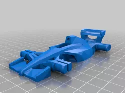 Low-poly F1 toy car (remixed from MP4) with better spinning tires 