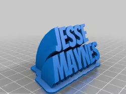 My Customized Sweeping 2-line name plate (text)