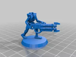 space skeleton robot warrior