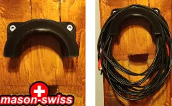 Wall mounted cable holder, for longer cables