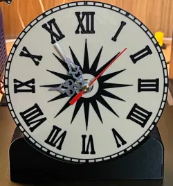 Desk Top Roman Numerals Clock & Stand