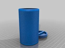 Knurled Flush Screw Lid Container - large