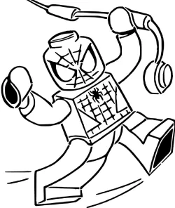 Lego Spider-Man stencil