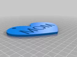 Mom Heart Key Ring