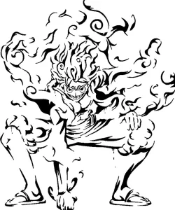 Monkey D. Luffy gear 5 stencil 3