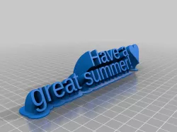My Customized Sweeping 2-line name plate (text)
