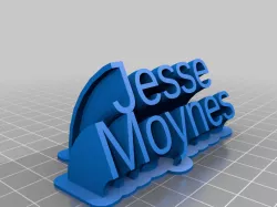 My Customized Sweeping 2-line name plate (text)
