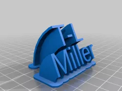 My Customized Sweeping 2-line name plate (text)