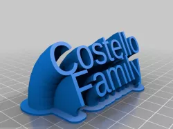 My Customized Sweeping 2-line name plate (text)