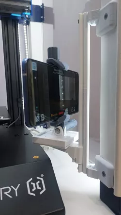 Phone holder using wyze cam webcam mount for Ikea Lack enclosure
