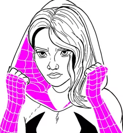 Spider Gwen stencil 7