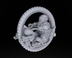 Tofty's Space Dwarf Monowheel 28mm