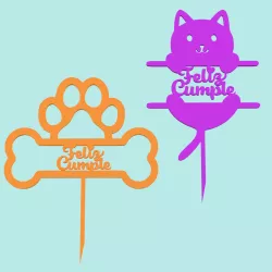 TOPPER DOG AND CAT CAKE file stl free 