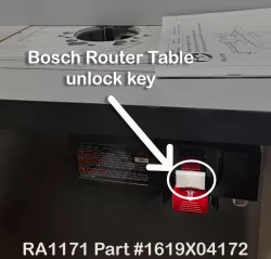 Bosch Router Table RA1171 Unlock Key