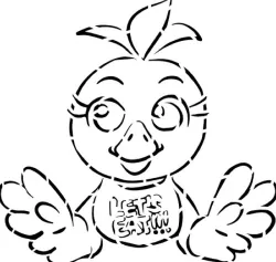 FNAF Chica the Chicken stencil