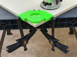 Frässchablone / Router Template / Corner Radius Jig (DeWalt 6x12mm and Microjig Clamps Remix)