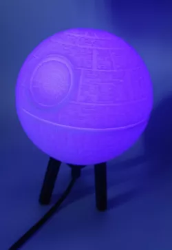 Hybrid Hanging/Desk Death Star Lamp