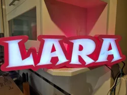 lara 3d cartel backlight como el de DUKE