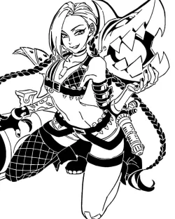 LOL Jinx stencil 5