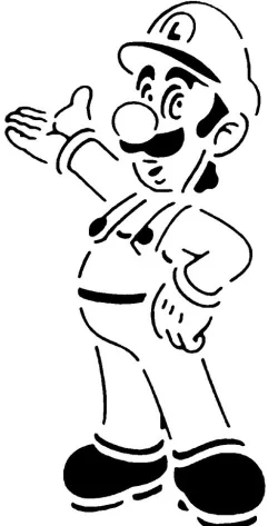 Luigi stencil 6