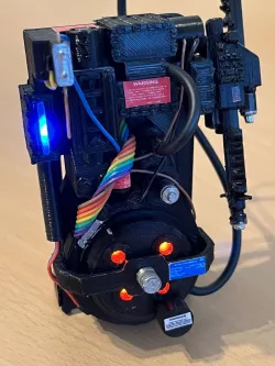 Mini Ghostbusters Proton Pack (remixed) 1:6 with holes for tubes and for led lights