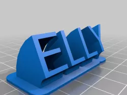 My Customized Sweeping 2-line name plate (text)