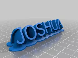 My Customized Sweeping 2-line name plate (text)