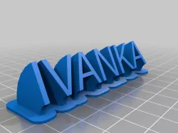 My Customized Sweeping 2-line name plate (text)