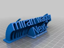 My Customized Sweeping 2-line name plate (text)