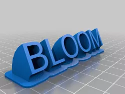 My Customized Sweeping 2-line name plate (text)