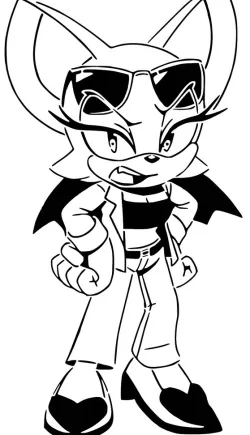 Rouge the Bat stencil 2
