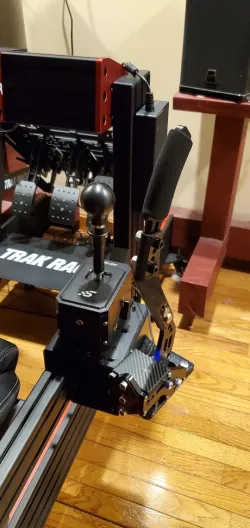 Sim Racing Handbrake Extension + Frame Mount