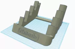 SNES cart holder (PAL), with logo, less material