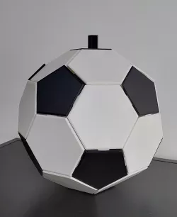 Soccer ball shaped box