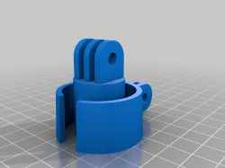 Action cam and gaming mic mount for an IKEA Kvart lamp stem.