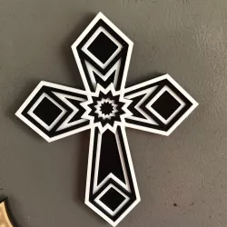Cross Layered 3D print or Laser cut all files 7 inch tall scale x y for larger
