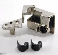 Glassdoor hinge locking latche