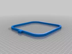 My Customized Embroidery hoop, square, parametric (e.g. for lettering)