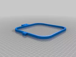 My Customized Embroidery hoop, square, parametric (e.g. for lettering)