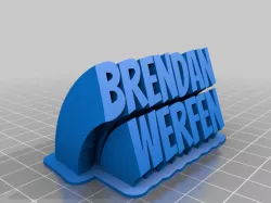 My Customized Sweeping 2-line name plate (text)