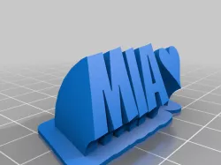 My Customized Sweeping 2-line name plate (text)
