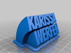 My Customized Sweeping 2-line name plate (text)