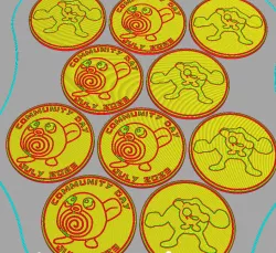 Pokemon Go Community Day #72 coin - Poliwag