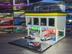 Racing Pit Garage/Building for Hot Wheels & 1/64 Scale Cars