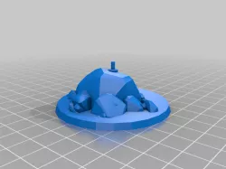 Rock Style Flying Base for Miniatures