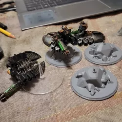Rock Style Flying Base for Miniatures