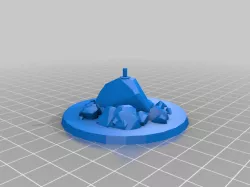 Rock Style Flying Base for Miniatures