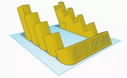SNES: 5 Cart Stand (NTSC) With Logo, Less Material 