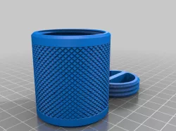 35x35 Knurled Flush Screw Lid Container -